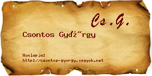 Csontos György névjegykártya